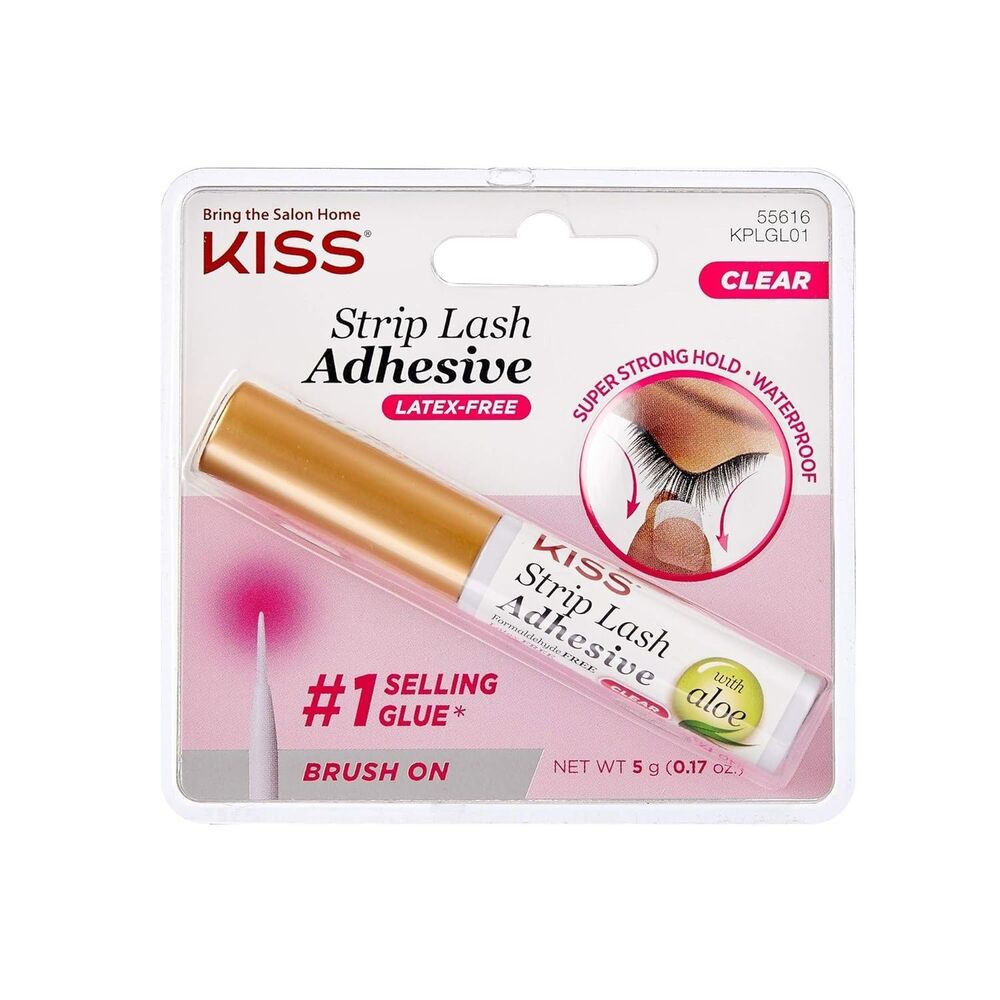 KISS Strip Eyelash Adhesive Clear 0.176 Oz KPLGL01